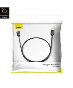 כבל נתונים ממתכת חיבור HDMI ל HDMI קצב רענון 30Hz באורך 1 מטר צבע שחור Baseus CAKGQ-A01 (6)