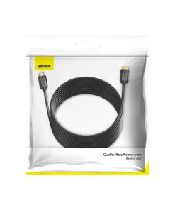 כבל נתונים ממתכת חיבור HDMI ל HDMI קצב רענון 30Hz באורך 10 מטר צבע שחור Baseus CAKGQ-F01 (6)