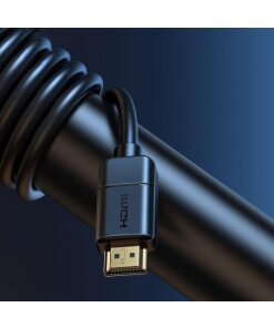 כבל נתונים ממתכת חיבור HDMI ל HDMI קצב רענון 30Hz באורך 3 מטר צבע שחור Baseus CAKGQ-C01 (3)