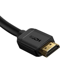 כבל נתונים ממתכת חיבור HDMI ל HDMI קצב רענון 30Hz באורך 5 מטר צבע שחור Baseus CAKGQ-D01 (2)