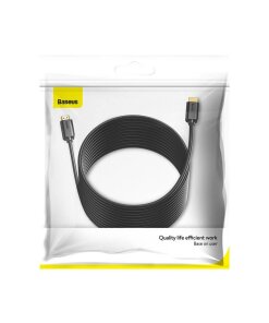 כבל נתונים ממתכת חיבור HDMI ל HDMI קצב רענון 30Hz באורך 5 מטר צבע שחור Baseus CAKGQ-D01 (5)