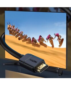 כבל נתונים ממתכת חיבור HDMI ל HDMI קצב רענון 30Hz באורך 8 מטר צבע שחור Baseus CAKGQ-E01 (1)