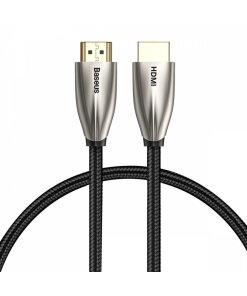 כבל נתונים ממתכת חיבור HDMI ל HDMI קצב רענון 60Hz באורך 1 מטר צבע שחור Baseus CADSP-A01 4K (2)