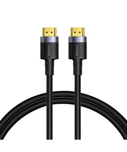 כבל נתונים ממתכת חיבור HDMI ל HDMI קצב רענון 60Hz באורך 5 מטר צבע שחור Baseus CADKLF-H01 4K (1)