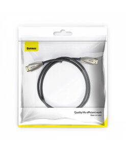 כבל נתונים ממתכת חיבור HDMI ל HDMI קצב רענון 60Hz באורך 5 מטר צבע שחור Baseus CADSP-D01 4K (4)