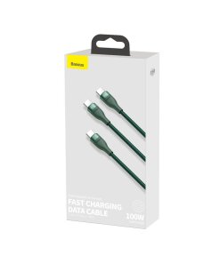 כבל נתונים ממתכת חיבור Type-C ל 2 יציאות Type-C הספק 100W באורך 1.5 מטר בצבע ירוק Baseus CA1T2-C06 (3)