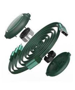 כבל נתונים ממתכת חיבור USB ל 3 יציאות Type-C + Micro + Lightning הספק 100W בצבע ירוק Baseus CAMLT-MJ06 (4)