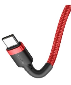 כבל נתונים ממתכת מתאם Type-C ל Type-C PD הספק 60W למחשב נייד בצבע אדום Baseus CATKLF-H09 (3)