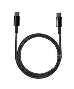 כבל נתונים ממתכת מתאם Type-C ל Type-C הספק 100W אורך הכבל 1 מטר בצבע שחור Baseus CATWJ-01 (5)