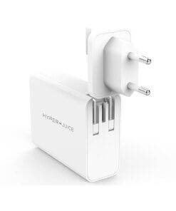 מטען עם מגוון חיבורים USB, Type-C, USB3.0 הספק 100W בצבע לבן HyperDrive HJ-GAN100 (5)