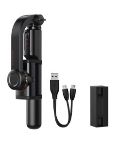 מקל סלפי חצובה נשלף חיבור Bluetooth הכולל שלט רחוק בצבע שחור Baseus SULH-01 (1)