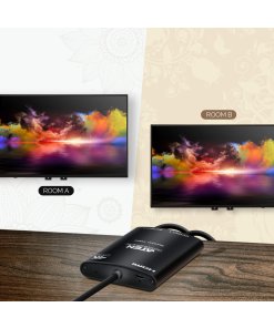 מתאם 2 חיבורי HDMI נקבה ל HDMI זכר בצבע שחור ATEN VS82H 4K (3)