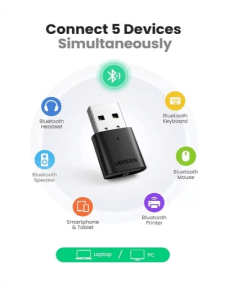 מתאם בלוטות יוגרין עד 5 מכשירים UGREEN 80889 Bluetooth 5.0 Adapter