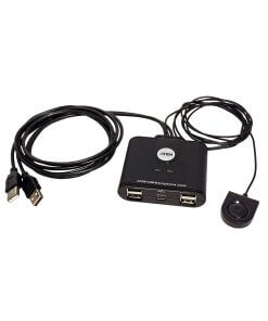 מתג KVM USB2.0 שיתוף היקפי 4 חיבורים ATEN US224 (2)
