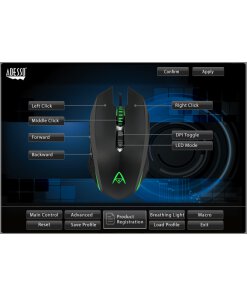 עכבר גיימינג ארגונומי בעל 7 כפתורים רב צבעוני ADESSO iMouse X2 (6)