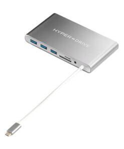 תחנת עגינה 11 חיבורים חיבור Type-C בצבע אפור HyperDrive GN30B-GRAY 11 Port (5)