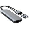 תחנת עגינה 12 חיבורים וחיבור Type-C בצבע אפור HyperDrive HD392-GRAY Viper 10-in-2 USB Type-C Hub (5)