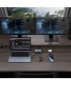 תחנת עגינה 12 חיבורים וחיבור Type-C בצבע כסוף HyperDrive HD-G212 GEN2 12-Port (3)