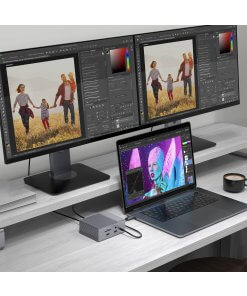 תחנת עגינה 12 חיבורים וחיבור Type-C בצבע כסוף HyperDrive HD-G212 GEN2 12-Port (7)