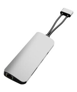 תחנת עגינה 12 חיבורים וחיבור Type-C בצבע כסוף HyperDrive HD392-SILVER Viper 10-in-2 USB Type-C Hub (3)