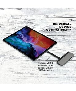 תחנת עגינה 7 חיבורים וחיבור Type-C בצבע כסוף HyperDrive HD28C-GRAY 7-in-2 Port MacBook Pro MacBook Air (10)