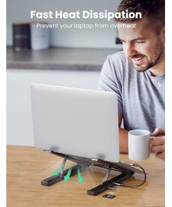 תחנת עגינה ומעמד למחשב נייד 5 חיבורים UGREEN 80551 5-in-1 USB-C Hub X-Kit (4)