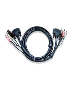 כבל KVM USB DVI-D יחיד אורך הכבל 1.8 מטר ATEN 2L-7D02U