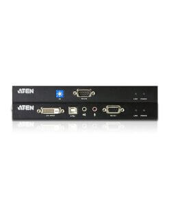 מאריך USB DVI Cat 5 KVM ברזולוצייה 1024X768 באורך של עד 60 מטר ATEN CE600 (1)