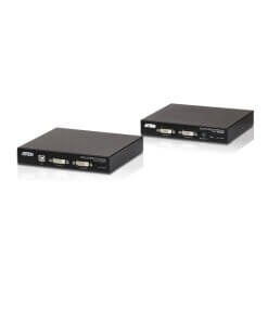 מאריך USB DVI Dual View HDBaseT 2.0 KVM אורך 100 מטר בצבע שחור ATEN CE624 (3)
