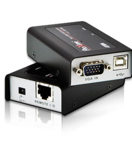 מאריך USB VGA Cat 5 מיני KVM ברזולוצייה 1280X1024 באורך של עד 100 מטר ATEN CE100 (3)