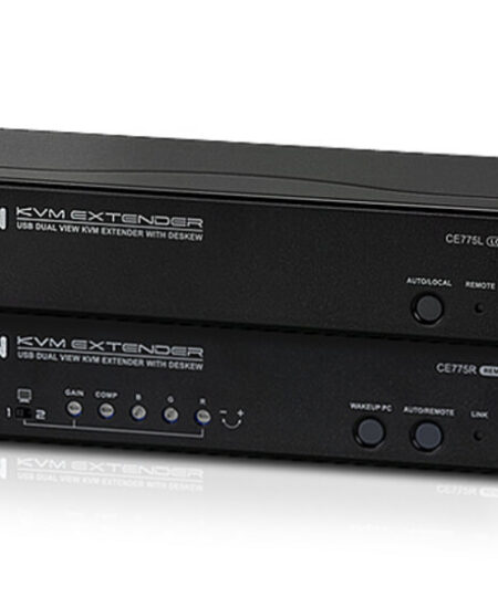 מאריך USB VGA כפול View Cat 5 KVM עם שולחן כתיבה רזולוצייה 1280X1024 באורך של עד 300 מטר ATEN CE775 (2)