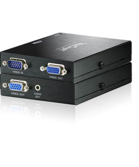 מאריך VGA Audio Cat 5 ברזולוצייה 1024X768 באורך של עד 300 מטר ATEN VE170