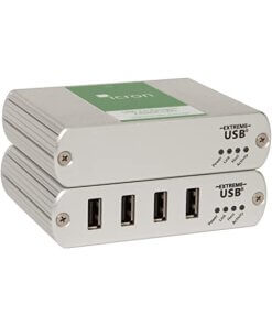 מערכת הארכת LAN 2.0 Ethernet USB עם 4 יציאות Icron Ranger 2304GE-LAN