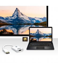 מתאם 4K DisplayPort ל- HDMI בצבע לבן ATEN VC986B (2)