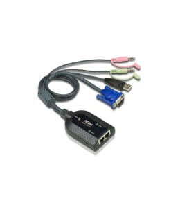 מתאם KVM USB VGAאודיו מדיה וירטואלית עם פלט כפול ATEN KA7178