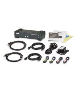 מתג 2 יציאות USB 3.0 4K DisplayPort KVMP כולל כבלים כלולים ATEN CS1922 (1)