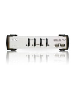 מתג 4 יציאות PS2-USB VGA KVMP באיכות וידיאו מעולה ATEN CS1734A (1)