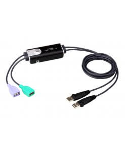מתג KM עם כבל USB בצבע שחור ATEN CS62KM