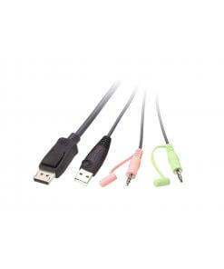 מתג KVM כבל USB DisplayPort עם 2 יציאות עם בורר יציאות מרחוק ATEN CS22DP (4)