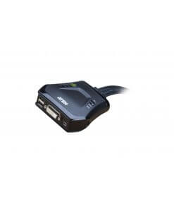 מתג KVM כבל USB עם שני יציאות USB עם בורר יציאות מרחוק ATEN CS22D (2)