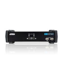 מתג USB DVIאודיו 2 יציאות KVMP בצבע שחור ATEN CS1762A (1)