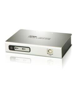 רכזת 2 יציאות USB ל- RS-232 בצבע אפור ATEN UC2322 (1)