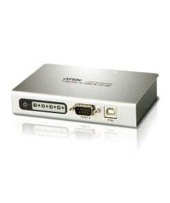רכזת USB עם 4 יציאות לרכזת RS-232 צבע אפור ATEN UC2324 (2)