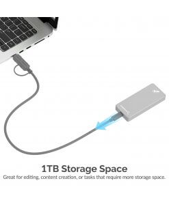 כונן חיצוני SSD בנפח 1TB במהירויות גבוהות Sabrent SB-1TB-PRO USB 3.2 External Aluminum SSD (3)