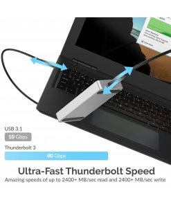 כונן חיצוני SSD בנפח 2TB במהירויות גבוהות Sabrent SB-XTRM-2TB XTRM 2TB Thunderbolt 3 SSD (2)