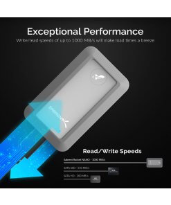 כונן חיצוני SSD בנפח 2TB במהירויות גבוהות עמיד במים Sabrent SB-2TB-NAWP USB3.2 10Gbs External Aluminum Water Proof (5)