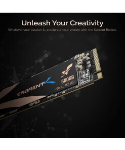כונן פנימי SSD בנפח 500GB כולל קירור Sabrent SB-ROCKET-NVMe4-HTSK-500 Nvme PCIe 4.0 M.2 2280 Internal SSD (1)