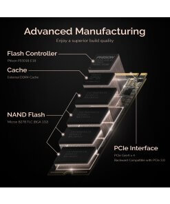 כונן פנימי SSD ניהול צריכת חשמל Sabrent SB-RKT4P-1TB 1TB Rocket 4 PLUS NVMe 4.0 Gen4 PCIe M (4)