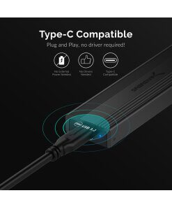 מארז USB-Type-C מסוג Type-C מסוג C.2 עבור M.2 PCIe NVMe ו- SATA SSD במהירויות גבוהות Sabrent EC-SNVE (3)