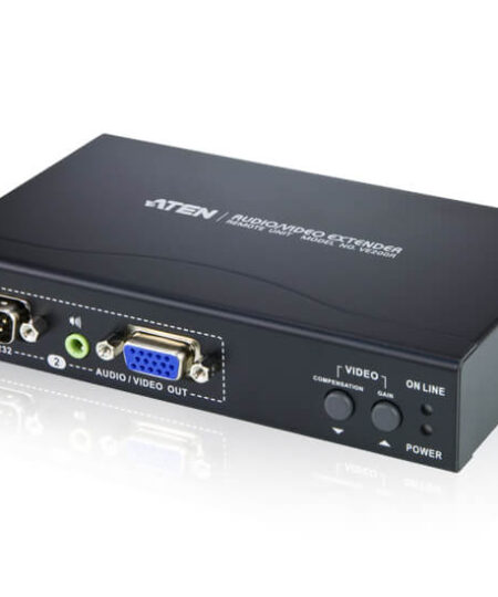 מאריך VGAאודיוRS-232 Cat 5 עם פלט כפול ברזולוציה 1280X1024 עד 200 מטר ATEN VE200R (1)